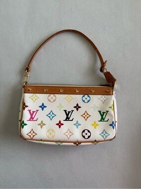 Louis Vuitton Murakami White Multicolor Pochette